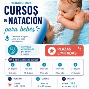 Curso de Natación para BEBÉS Verano 2026
