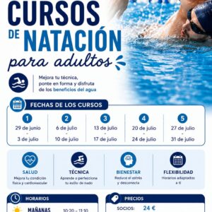 Curso de Natación para ADULTOS Verano 2026